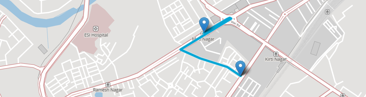 Distance from Stock market institute